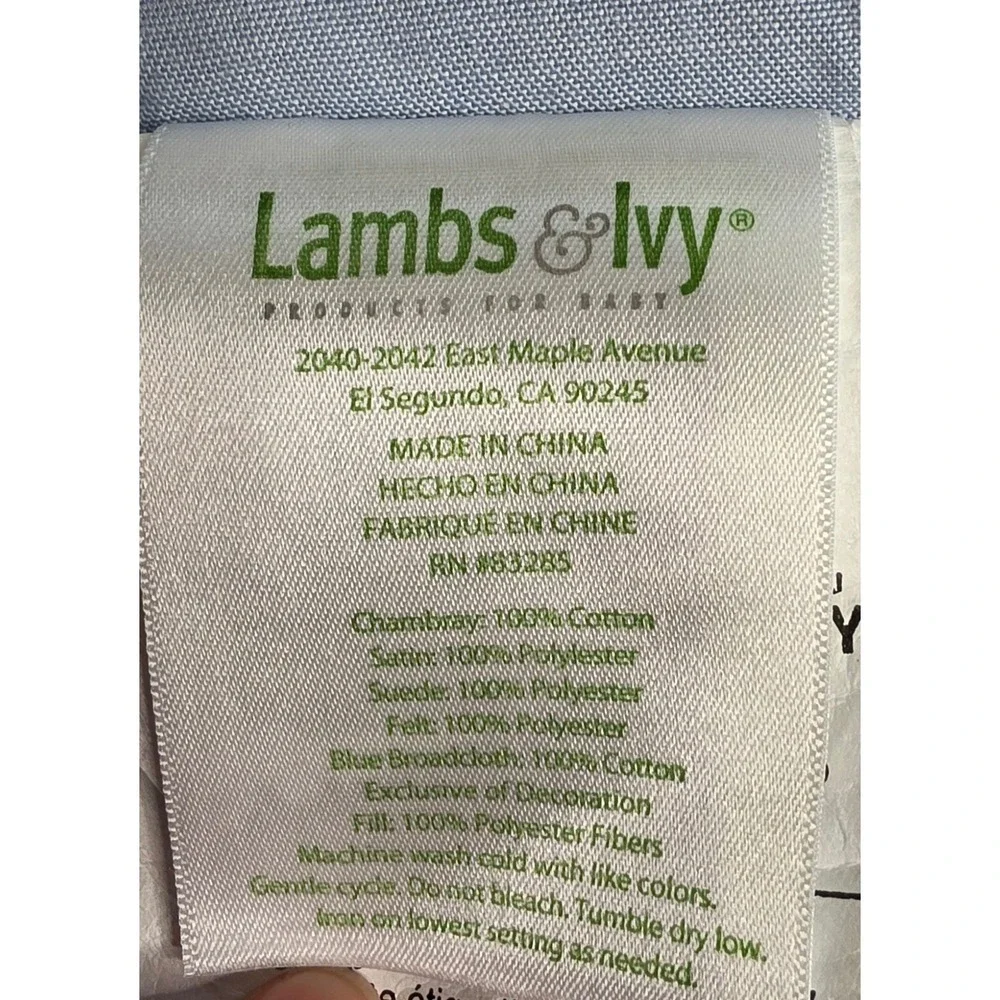 Lambs & Ivy measurements quilt